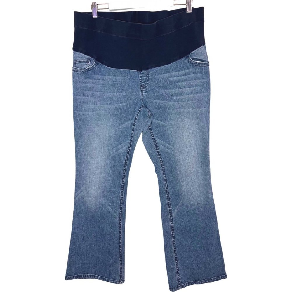 Oh Baby by Motherhood Bootcut Half Panel Maternity Jeans Size XL